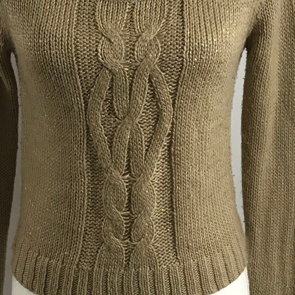 Mudd Tan & Gold Knit Sweater Top - Picture 4 of 7